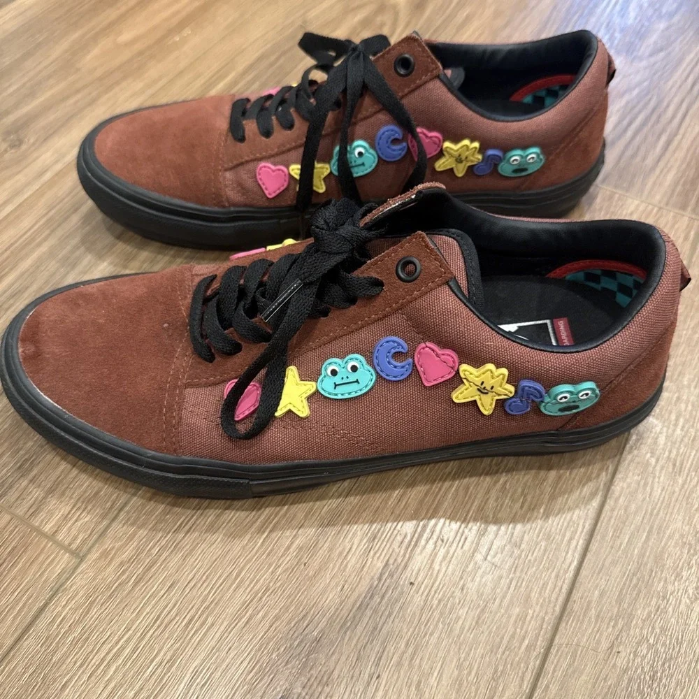 Frog Skateboards x Vans Skate Old Skool Rust Color Popcush Retro Style Size 10